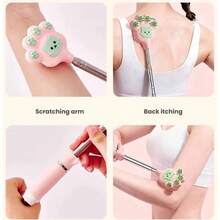 Suitable 15 Scenarios, Applicable 365 Days A Year, 1 Piece Of Retractable Back Scratcher | Tickle Device | Massage Stick | Massage Hammer | Itchy-Relief | Massage Tools | Body Massager, Paw Design, Stainless Steel Long Handle, One-Handed Operation, Suitable Both Men And Women, Massage And Relaxation, Daily Relaxation | Holiday | Decorative Item | Props, Office | Home, Halloween | | Gifts - kính thiên văn màu hồng - Xem 9