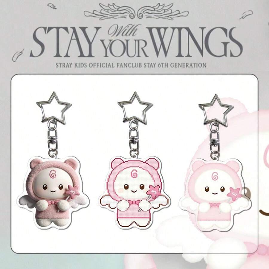 1PC K-POP SKZ Support Keychain, Practical Multi-Functional High-Definition Double-Sided Keychain, Suitable For Christmas Gift, Collection, Birthday Gift - Multicolor - View 1