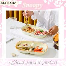 Snoopy Ceramic Divided Plate, Adult Weight Loss Tableware, Cute Breakfast Plate - Multicolor - View 4