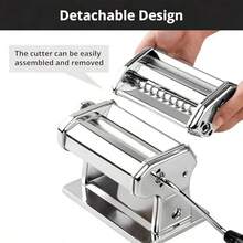 Pata Maker Tainle Teel Pata Hine Manual Roller Pata Maker With 9 Thick Etting For Paghetti Linguine Fettine Laagne Include Dough Cutter And Hand Crank - Silver - View 5