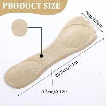 2 Pairs High Heel Insoles Women, Non-Slip High Heel Comfort Pads Adhesive Gel Cushion Insoles Sandal Flats Boots Dress Shoes (Beige, Black) - Default - View 3