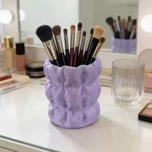 Hộp đựng bút hình đám mây xếp ly tối giản kiểu Hàn Quốc, hộp đựng mỹ phẩm để bàn cho nữ, hộp đựng cọ trang điểm, vật trang trí hộp đựng bút. - Nhiều ngăn đựng bút - Xem 5