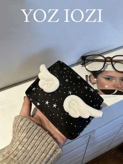 Korean Niche Design Ins Style Cute Instant Camera Bag, Portable Makeup Bag, Sanitary Pad Organizer Clutch For Female Students