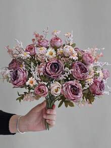 1 pièce Rose artificielle Tournesol, Bouquet de roses marguerites, Matériaux de décoration de mariage DIY Couronne, Fleurs à tenir à la main pour mariée, Fleurs de poignet, Fleurs de poitrine, Accessoires de décoration de fleurs pour la tête, Décoration de voiture de mariage, Décoration d'arche de porte, Décoration de maison, restaurant, chambre, vase, Matériaux de décoration pour fête d'anniversaire, Cadeaux pour la Saint-Valentin et le Nouvel An, Cadeaux de Saint-Valentin, Cadeaux de remise des diplômes - Rose bonbon - Voir 9
