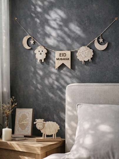 1 lá cờ trang trí hình cừu cho lễ Eid Al-Adha, cờ lễ hội Hồi giáo, cờ treo hình cừu, trăng và sao dễ thương, trang trí lễ hội chủ đề cừu, trang trí tiệc lễ hội Hồi giáo, tranh treo tường phong cách mộc mạc, trang trí cờ lễ hội, phông nền chụp ảnh, trang trí bàn tráng miệng, trang trí cửa sổ phòng khách, lối vào, lò sưởi, đồ dùng tiệc tùng, trang trí tiệc tại nhà, trang trí không khí lễ Eid Al-Adha.