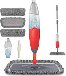 Spray Mop For Floor Cleaning, Wet Mop For Hardwood, Tile, Laminate & Vinyl Floors With 3 Washable Microfiber Pads, Absorbs Pet Hair & Dust, Compatible With  Powermop - Màu đỏ - Xem 1