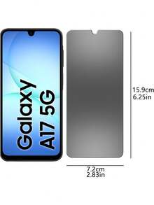 2片裝 Galaxy A17 專用隱私鋼化玻璃螢幕保護貼，9H 硬度，全螢幕覆蓋，防眩光且無氣泡，易安裝，防窺、防刮、防摔，相容 Galaxy A56/A57/A16/A15/A54/A14/A36/A17/A35/A26/A55，手機殼友善手機配件，送給家人朋友的完美禮物 - 黑色 - 查看 7