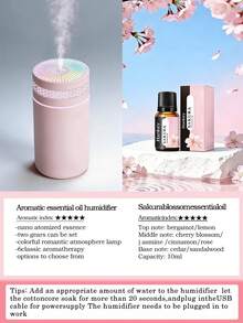 250ml Black/White Car Humidifier: Auto Shut-Off, Dual Air Purification, USB Interface, Mini Ultrasonic Essential Oil Diffuser, 7-Color LED Light, 6 Fragrance + Essential Oil Set, Multi-Pack. Suitable For Car/Office/Bathroom/Pet/Bedside/Hotel. - A - View 19