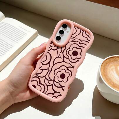 1 chiếc ốp lưng điện thoại TPU mềm mại, họa tiết hoa hồng dễ thương, viền lượn sóng, tương thích với Apple 17 Promax 17Air 17Pro 17 16 Promax 16 Plus 16 Pro 16 15Promax 15 Plus 15Pro 15 14Promax 14Plus 14 Pro 14 13Promax 13 Pro 13 12Promax 12Pro 11 Promax 11 Pro 11 XSMAX XR X/XS 7Plus 8PlusGalaxy A03 A04 A05 A06 A11 A12 A13 A14 A15