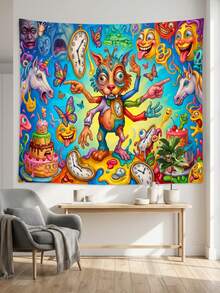 1 tấm thảm trang trí hình quái vật, phong cách nghệ thuật Pop Art siêu thực, hình kỳ lân tan chảy, thích hợp treo tường phòng ngủ, phòng khách, ký túc xá, phòng giải trí, có nhiều kích cỡ, thiết kế nghệ thuật hoạt hình trừu tượng, thích hợp treo tường phòng ngủ, phòng khách, ký túc xá, trang trí tiệc Halloween, có thể giặt, trang trí lễ hội âm nhạc, thảm trang trí phong cách Bohemian, đồ trang trí tường thẩm mỹ. - Nhiều màu - Xem 2