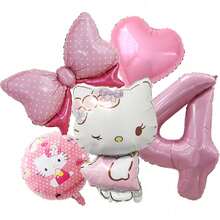 Bộ 5 bóng bay số Sanrio, bóng bay hình nhân vật hoạt hình Hello Kitty dễ thương, bộ bóng bay số Hello Kitty thời trang dành cho bạn bè, gia đình, tiệc sinh nhật, một món quà bất ngờ thú vị. - Xem 15