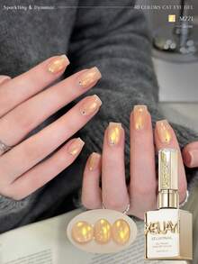 2026 New Magnetic Cat Eye Gel Nail Polish, 40 Shimmery Reflective Colors, Fashionable Salon Art Cat Eye Gel Design - Multicolor - View 37