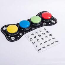 4pcs Dog Button Communication Buttons With Anti-Slip Pad, Recording Buttons For Pet Training, Pet Toys With Stickers, Voice Recorder For Cats And Dogs, No Battery Included - Multicolor - View 6