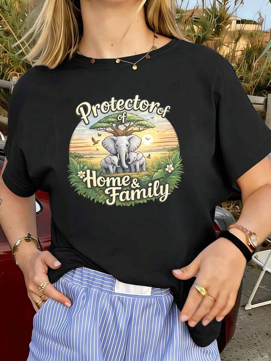 Women T-Shirts - Black - View 1