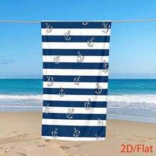2D Flat - 2D Flat - One Item, 2D/Flat, Oversized Microfiber Beach Towel - Soft, Lightweight, And Portable, It Has Good Absorbency, Sand-Free, Made Of Sailing Wind Fabric, Suitable For Travel, Picnics, Beaches, Camping, And Modern Bathrooms - trắng - Xem 6