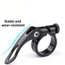 1pc Universal Mountain Bike Seatpost Clamp, Quick Release Seat Tube Clamp, Lockable, Multi-Color Options, 28.6/31.8/34.9mm, Aluminum Alloy, Minimalist & Durable, Suitable For Cycling, Commuting, Mountain & Off-Road - Black - View 6