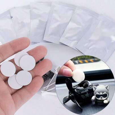 20 piezas Almohadillas de repuesto con clip para rejilla de ventilación, aptas para uso en interiores y automóviles, fragancia de larga duración, como recambio de ambientador de coche, almohadillas de fragancia sólida con clip para rejilla, refresca efectivamente el interior del automóvil