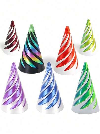 1/2/4pcs 3D Printed Spiral Finger Spinner, Double-Sided 3D Printed Spiral Structure, Colorful Gradient Design, Suitable For Home Decor, Birthday Party Gifts, Perfect For Stress Relief And Sensory Relaxation, Unique Gift For Friends