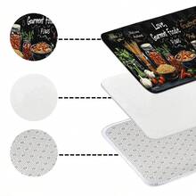 1pc Kitchen Spice Pattern Kitchen Rug, Soft Thick Elastic Kitchen Mat, Water And Oil Absorbent Material Comfortable Standing And Walking Kitchen Foot Mat, Kitchen Floor Mat, Kitchen Small Rug Striped Rug For Home And Office Area, Laundry Room Sink Mat, Home Decor Kitchen Supplies Kitchen Decoration Kitchen Set Foam Mat - MultiWarna - View 5