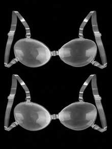 2/1 pieza Cubiertas de pezón de silicona transparente con correa ajustable, diseño antideslizante para levantar y realzar el escote, adecuado para vestidos de novia, atuendos sin tirantes, sujetadores invisibles, vestidos, vacaciones - transparente - Ver 17