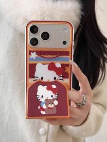 1pc Magnetic Cat Flip Stand Phone Case Suitable For IPhone 17 Pro Max, 16 Pro, 15 Pro, 14, 13, 12 - Cute Bear Design - Multicolor - View 4
