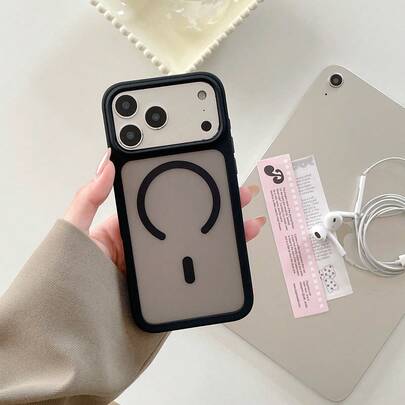 Ốp lưng điện thoại từ tính thân thiện với da, tương thích với iPhone 17 Pro Max, 17 Pro, 17 Air, 17, 16, 15, 14, 13, 12 Pro Max, mặt lưng mềm chống sốc.