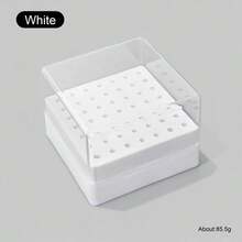 7/10/49 Agujero Caja de Almacenamiento de Brocas para Taladro de Uñas, Caja Vacía Blanca y Rosa Roja, Estante de Exhibición de Brocas para Taladro de Uñas, Accesorios y Herramientas de Manicura, Caja de Almacenamiento de Brocas para Taladro de Uñas con Cubierta Antipolvo, Estante de Exhibición a Prueba de Polvo para Brocas de Taladro de Manicura - Multicolor - Ver 14