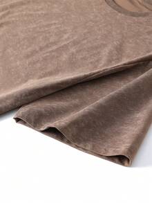 GRDR Men's Fashion Loose Fit Short Sleeve T-Shirt | Exquisite Design | Summer Essential | Easy To Match | Showcase Your Style - Brown - View 5