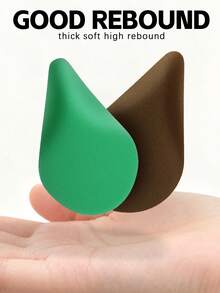 Green Brown Makeup Sponge, Ergonomic Blender For Foundation Concealer, Wet Dry Reusable Makeup Tools 2/4/6/12pcs - Multicolor - View 10