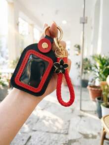PU Leather Keychain Set, Car Key Case Protective Cover, Universal PU Leather Car Key Sleeve, Remote Control Key Protector, Car Key Case For Buick, Audi, Fiat Remote Control Key Sleeve Protective Cover Key Shell - Key Cover + Leather Cord Set - View 11