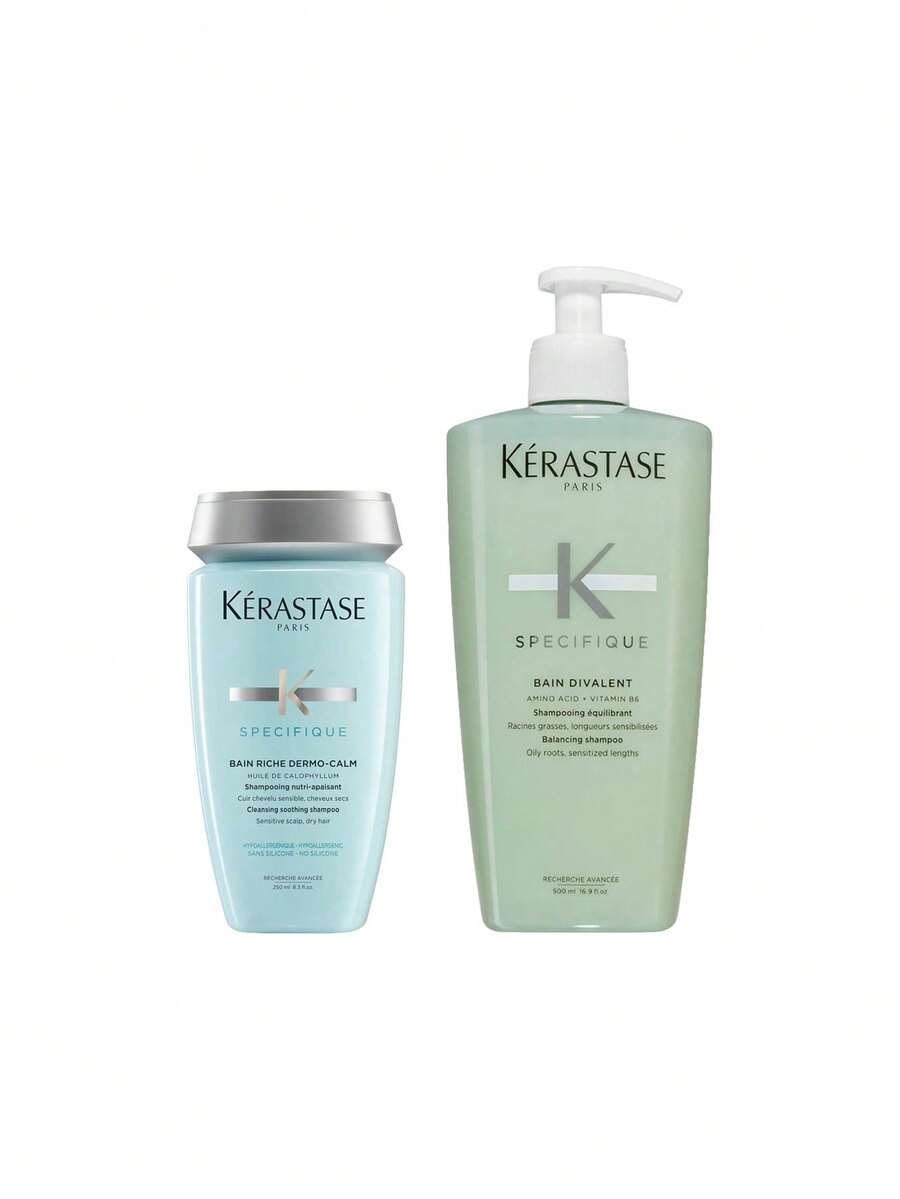 Kérastase [Set] Banrich Dermocalm Shampoo 250ml + Ban Divalent Shampoo 500ml - Specific - View 1