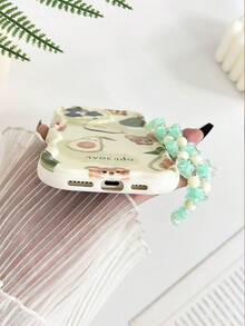 Ốp điện thoại chống rơi hình quả bơ bóng mượt viền lượn sóng màu kem kèm phụ kiện vòng tay hạt cườm, tương thích với iPhone 17pro/17Air /17/17promax16/11/16pro/16plus/16promax/16e/15Promax/13/14/12/XS/XR/7G/8P, Galaxy S25/S25PLUS/S25 Ultra/A16/A36/A26/A56/A50/A12/A32/A52/A72/A51/A21S/A13/A14/S24/S24PLUS/S24Ultra,S22/A52/A53/A54/A55S23/, 11/12Pro/12/12X/13Pro/14Pro/15Pro/, 10/9/Note9/12c/Note11pro/Note8Pro - Nhiều màu - Xem 3