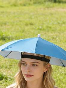 1 pieza Sombrero de sol plegable unisex de una sola capa, plateado, de moda para verano, protección UV, a prueba de viento y lluvia, con diámetro de 77 cm, ajustable, adecuado para golf, pesca, camping, jardinería, playa, kayak, viajes, senderismo, actividades al aire libre, vacaciones, accesorios de vestir y regalos - Multicolor - Ver 5