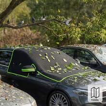 磁吸式汽車遮陽簾，加厚牛津布耐用堅固，可折疊便攜設計，安裝與收納方便，配備後視鏡反光條提升夜間能見度，適用於大多數汽車/SUV/卡車車型，全季節防護，隔熱防雪防霜，實用且具裝飾性，車主必備汽車保護配件，花園隱私遮蔽簾，花園清潔遮陽簾，花園遮蔭區 - 多色 - 查看 1