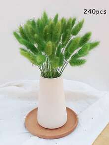 60/120/240pcs Bohemian Style Artificial Plants Decor - Bunny Tails - Multi-Color, Suitable For Home, Wedding, Office, Cafe Decoration - Valentine's Day And Mother's Day Gifts - Green 1 - View 5