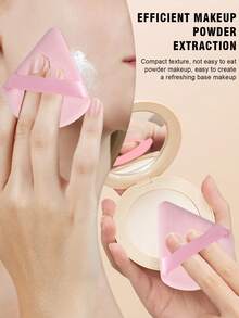 9/16PCS Makeup Tools Set Including:3PCS Makeup Sponges+3PCS Triangle Powder Puffs+3PCS Circular Powder Puffs+3PCS Facial Cleansing Sponges+1pc Hairband+2PCS Hand Bowl Strap+1pc Makeup Brush Cleaning Tools - Pink - View 8