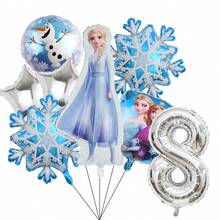 雪公主主题气球装饰，适合生日派对。生日快乐气球套装。这是完美的生日礼物。性别揭晓派对墙面装饰气球。 - 套裝氣球 - 查看 11