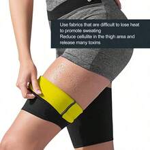 1pc Compression Leg Support Training Set, Enhances Sweat-Wicking And Muscle Activation, Sports Compression Leggings, Elastic Fitness Leg Stabilizer, Unisex - Black and Yellow - View 4
