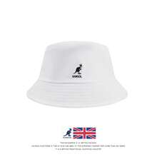Kangol Kangaroo Hat With Letter Embroidery - A Fishing Hat For Winter With Added Insulation For Sun Protection.This Bucket-Shaped Hat Is Suitable For Both Men And Women And Is A  Brand Product. FA1Q - 白色[三標-高版] - 查看 3