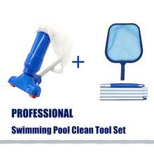 Pool Vacuum Cleaner With Brush For Inflatable Pools, Pool Cleaning Kit - Leaf Skimmer For Pools, Pool Net, Tub Cleaning Tool, Pool Skimmer With 5-Section Telescopic Detachable Pole For Pool, Spa, Pond - 1 Set - View 3