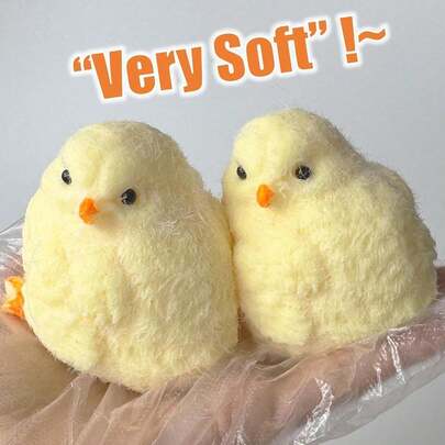 1Pc Handmade Chick Taba Squeeze Toys, Ultra Soft Sticky Stress Relief Fidget Toy, Silicone Squeeze Toys For Kids & Adults, Soft Anxiety Relief Toys For Office Travel Party Favors.