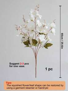 1束65厘米仿真水仙花和玉兰花，适合插花，可用于家居客厅、婚礼餐桌装饰、中心摆件、浪漫主题装饰、仿真植物、秋季装饰、房间装饰、书桌装饰、花园装饰、情人节、生日、毕业礼物等场合。 - 白色 - 查看 7
