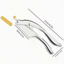 Multi-Functional Manual Garlic Press And Slicer, Made Of Durable Thick Metal, Can Quickly Press Garlic Paste, Slice Garlic, Mince Meat, Suitable For Sauce Making, Marinating, Cooking Seasoning, Easy To Operate And Clean, Practical For Home Cooking And Commercial Kitchen. Great Gift For Birthday, Mother's Day, Cooking Enthusiasts. - Multicolor - View 5