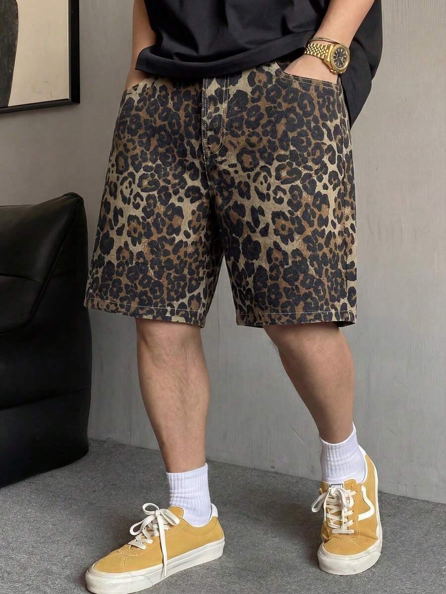 丹寧百慕達短褲 夏季直筒中長款牛仔短褲,棉質牛仔褲 - 黃色 - 查看 1