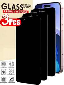 3pcs 9H Anti-Spy Tempered Glass Screen Protector For IPhone 16 Pro Max/Galaxy S25 Ultra/, No Fingerprint Support, Micro Louver Technology, Anti-Glare, Anti-Fingerprint, Ultimate Privacy Protection (2025 Latest Design), Birthday, Family, Friend Phone Screen Protector Accessories - 3pcs - View 32