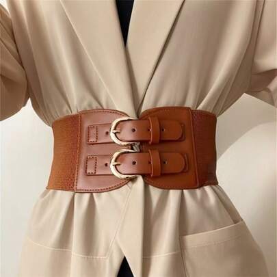 1pc Women's Elastic Waist Belt, Minimalist Versatile Waist Band Decor For Sweater, Dress, Shirt, Adjustable Waist Strap