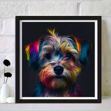 1PC DIY 5D Diamond Painting Kit Puppy Pattern - Round Full Diamond Art Mosaic Craft, Home Wall Decor, Frameless - No Frame - View 3
