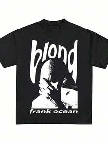 2026.Superiores.Men's And Women's Hip Hop Graphic Print T-Shirt, Rap Graphic Tee, Men's Clothing, Men's T-Shirts, Frank Oceans T-Shirt, Rap T-Shirt, Blonds Album Cover Print T-Shirt, Cotton, New Arrival, Anime Clothing, Men's And Women's T-Shirts, Women's Tops, Matching Family Set, Adult And Kids Sizes. - màu đen - Xem 7