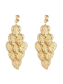 Yanxyad 1/12 pares de pendientes de clip con declaración bohemia para mujeres, grandes pendientes geométricos dorados, pendientes de hoja trenzada y retorcida, joyería de regalo - Multicolor - Ver 19
