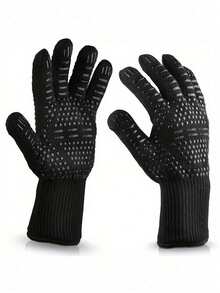 1pc Dual-Hand Heatproof Glove, Kitchen & BBQ Protective Glove Resistant To High Temperature,Travel,Festival,Gloves,Party - A - View 4